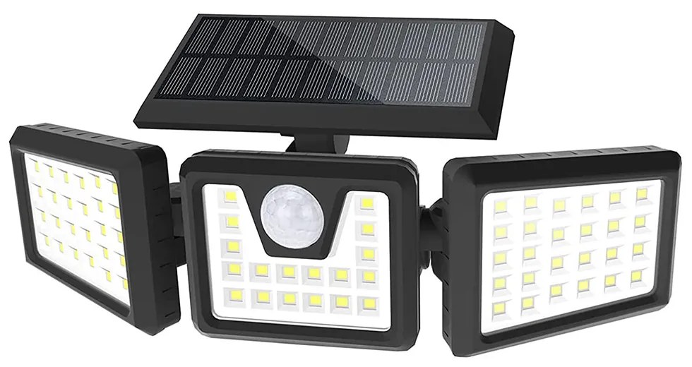 Lampa solarna obrotowa z 3 panelami
