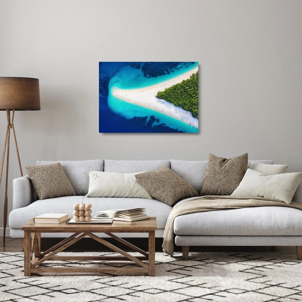 Obraz na szkle - Ostrav Hvar, Chorwacja (70x50 cm)