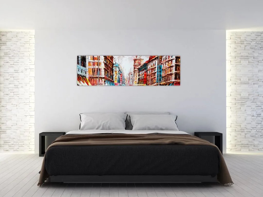Obraz - Hong Kong, obraz olejny (170x50 cm)