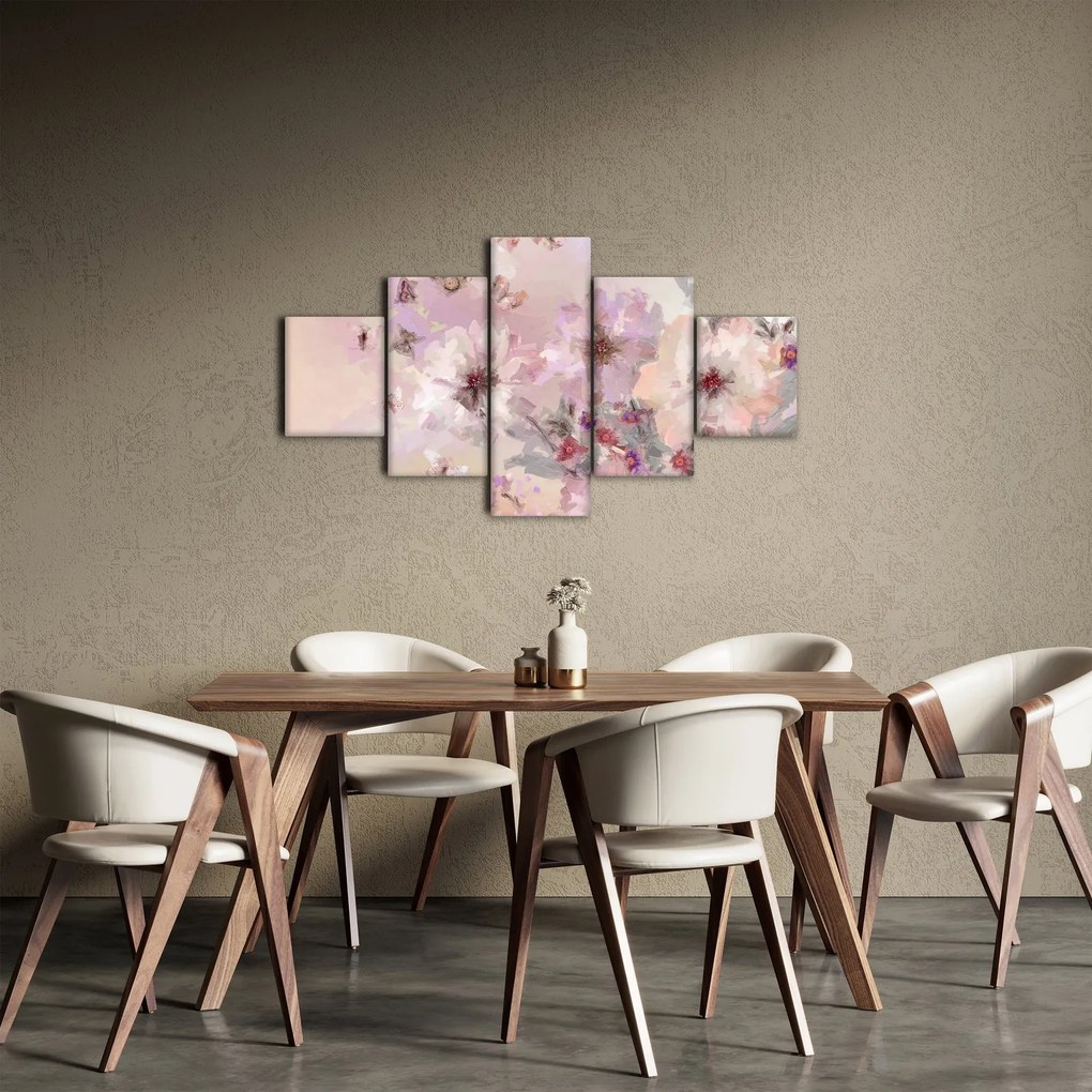 Obraz - Kolaż artystyczny z motylami (125x70 cm)