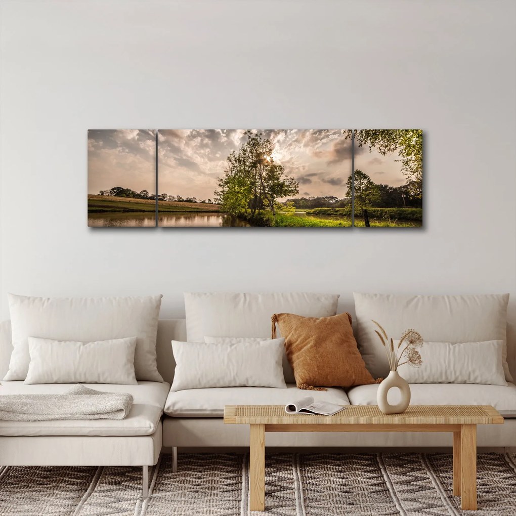 Obraz natury z promieniami (170x50 cm)