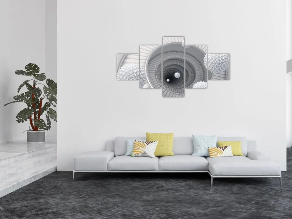 Obraz abstrakcji 3D (125x70 cm)