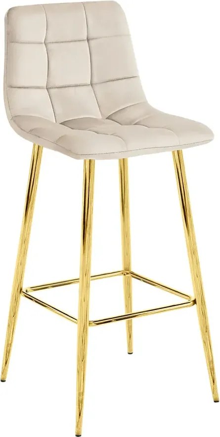 Beżowy hoker welurowy glamour L0-C55