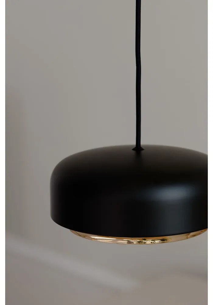 Czarna lampa wisząca LED z metalowym kloszem ø 22 cm Hazel mini – UMAGE