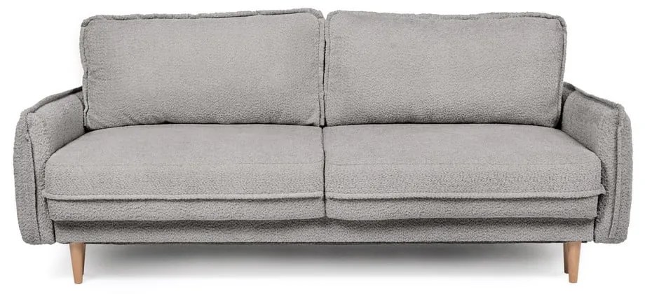 Szara rozkładana sofa z materiału bouclé 215 cm Patti – Bonami Selection