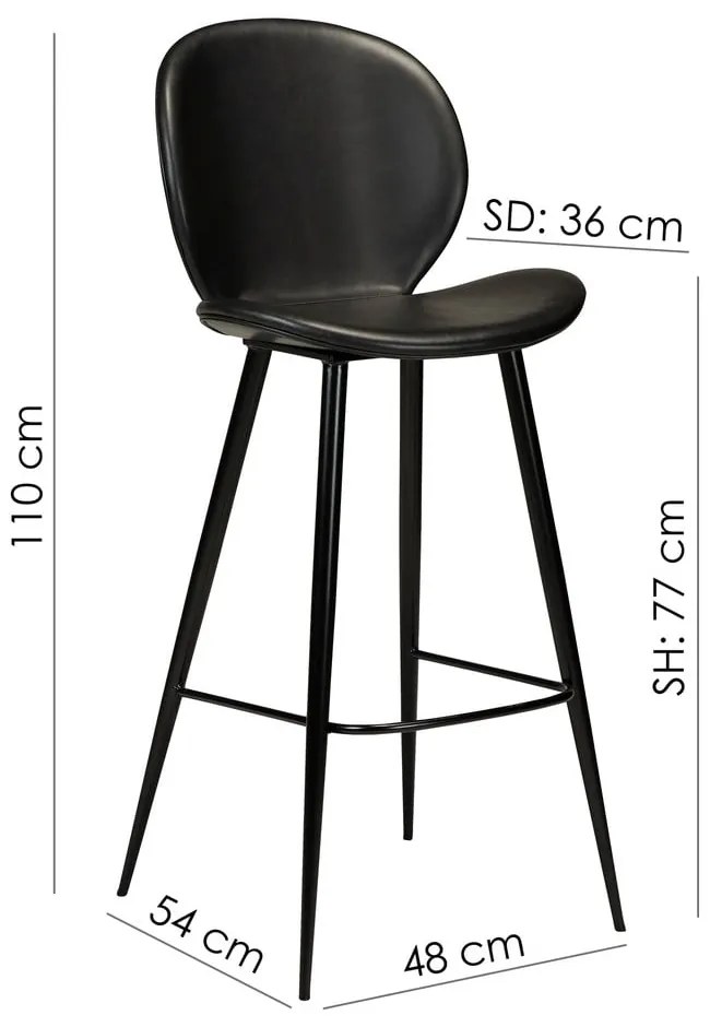 Czarny hoker 109 cm Cloud – DAN-FORM Denmark