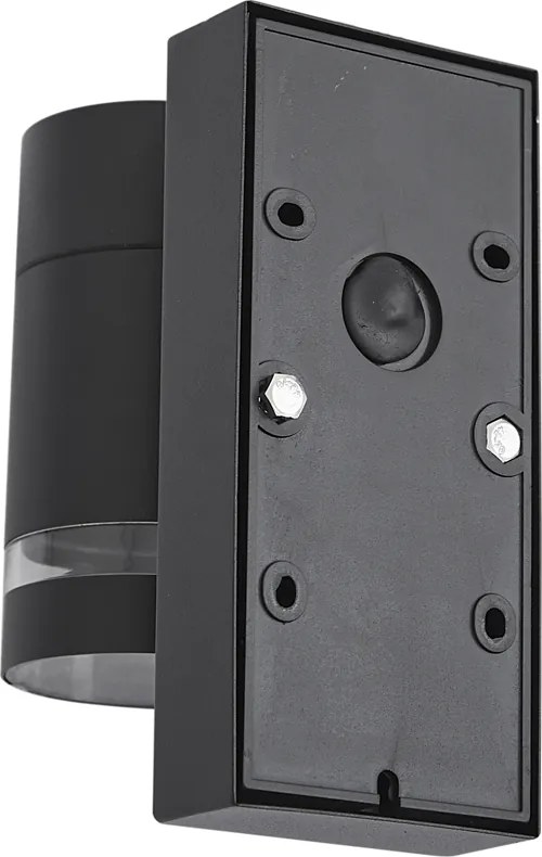 Nowoczesna lampa ścienna zewnętrzna czarna IP44 z czujnikiem zmierzchu - Ensam