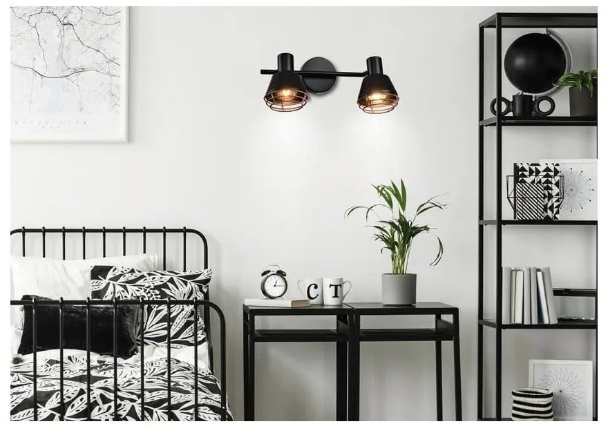 Czarny metalowy kinkiet Neria – Candellux Lighting