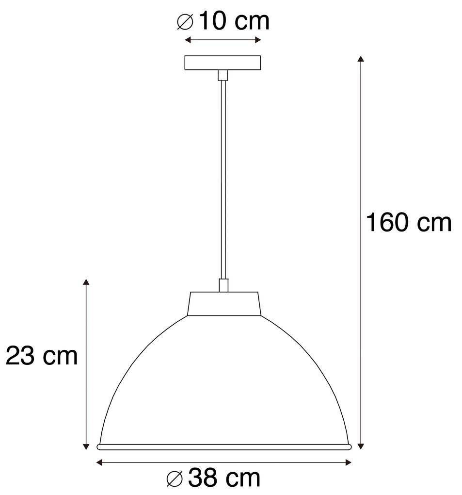 Zestaw 2 skandynawskich lamp wiszących szary - Anterio 38 Basic Rustykalny / Vintage Oswietlenie wewnetrzne