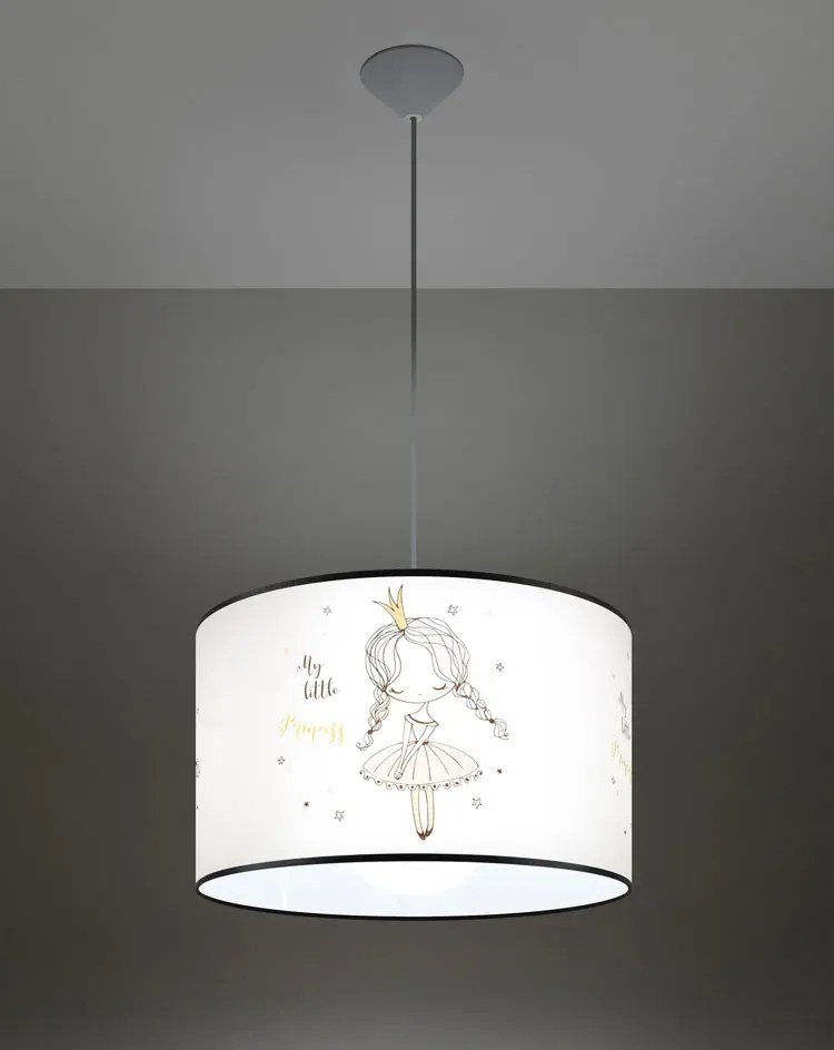 Dziecięca lampa do pokoju dziewczynki z motywem księżniczki A583 C3-A96