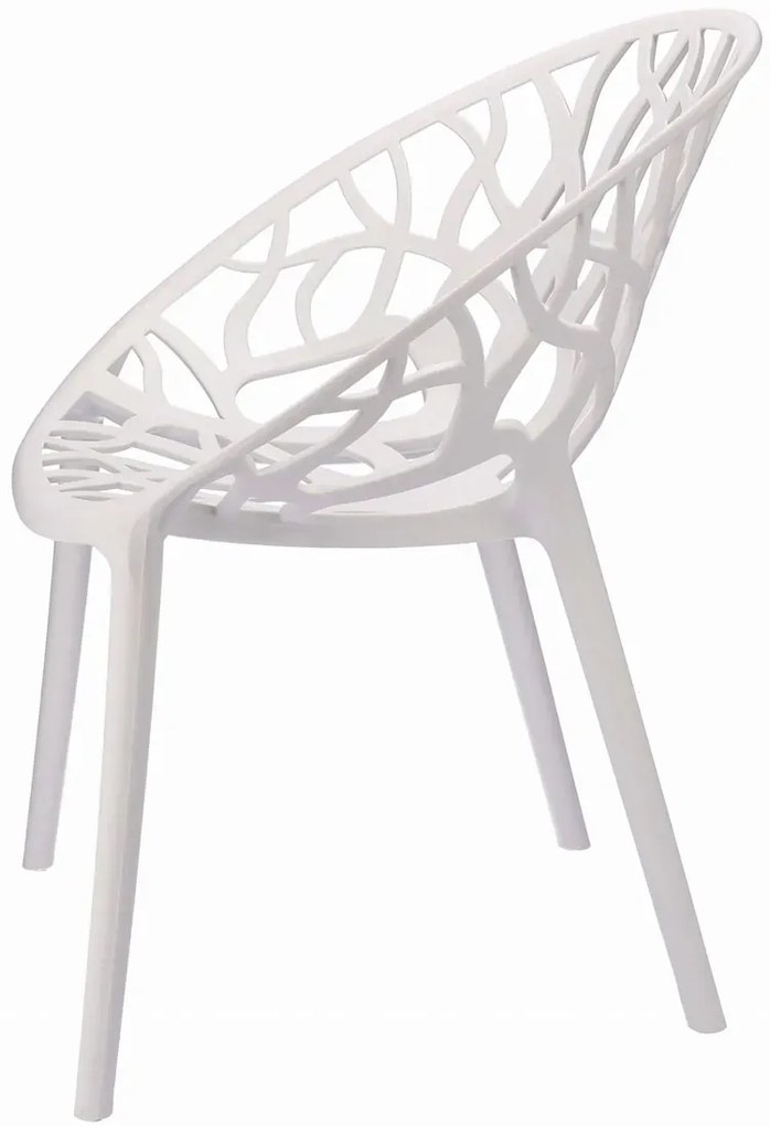 Białe ażurowe krzesło nowoczesne G4-D02
