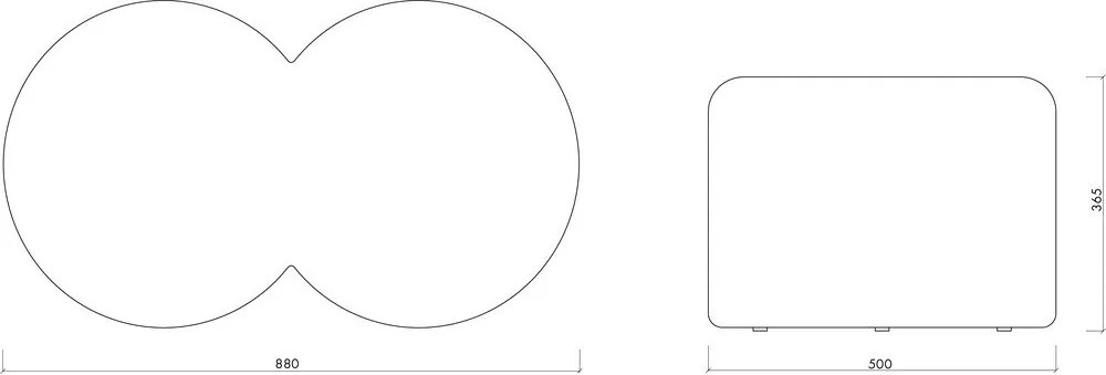 Beżowy puf z materiału bouclé Umbo – noo.ma