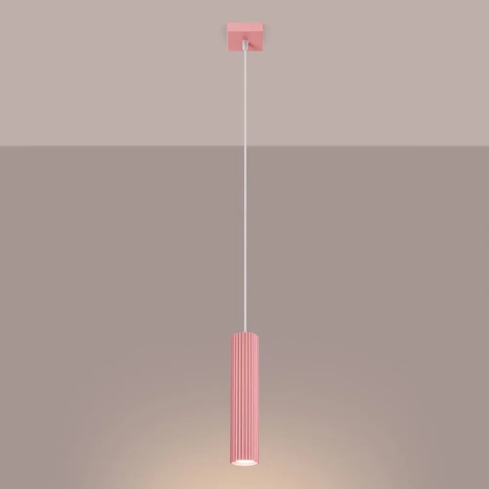 Brilagi - żyrandol LED na lince CRESTO 1xGU10/10W/230V różowy