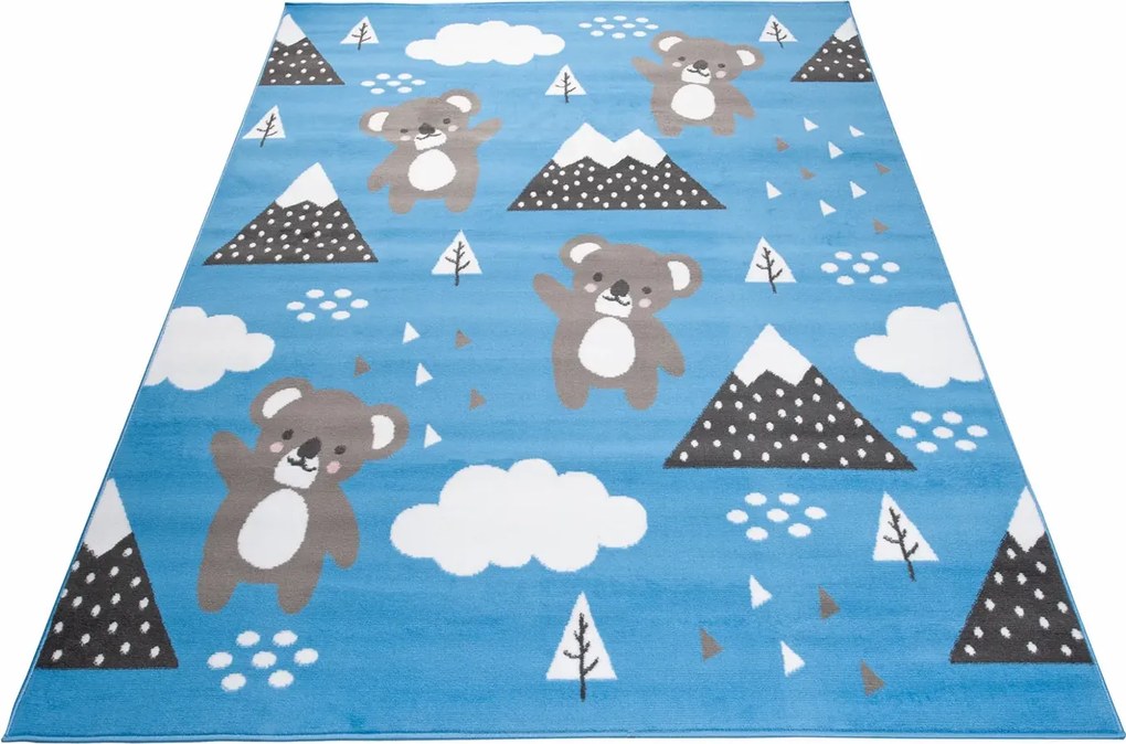 Niebieski Dziecięcy Dywan W Misie Koala E4-T06