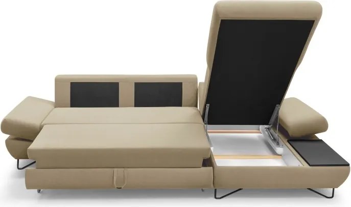 Narożnik LOFT z funkcją spania Regulowane zagłówki i podłokietniki Prawa strona Salvador 02