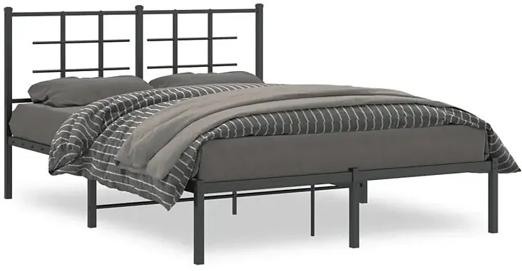 Czarne metalowe łóżko 160x200 cm A3-A23