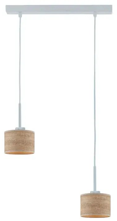 Lampa wisząca w stylu boho na srebrnym stelażu H5-S54