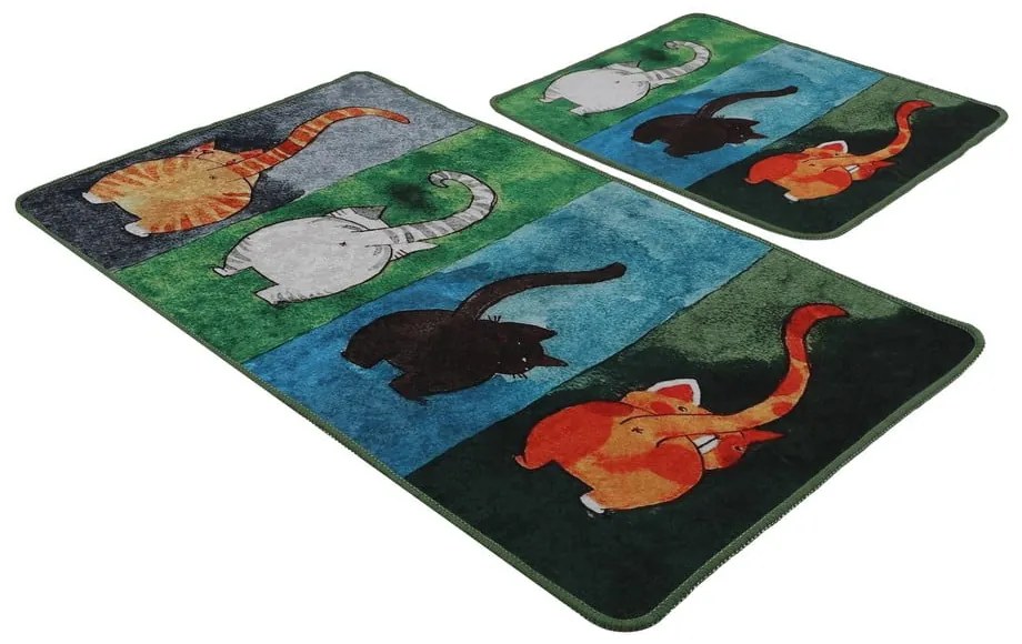 Dywaniki łazienkowe zestaw 2 szt. 60x100 cm Gatto Carino – Foutastic