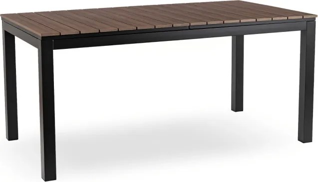 Stół Ogrodowy Prostokątny ARGOS 160-260 cm Rozkładany Orzech/Czarny