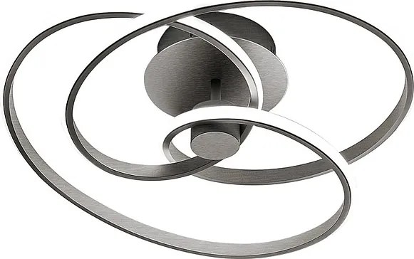 Diva - Nowoczesna lampa sufitowa LED 40W z możliwością ściemniania - Aluminium tytanowe, ciepłe światło 3000K, 2500lm, dyfuzor silikonowy