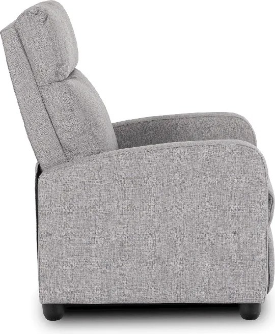Fotel Rozkładany DANNY Wypoczynkowy z Podnóżkiem Szary Nowoczesny