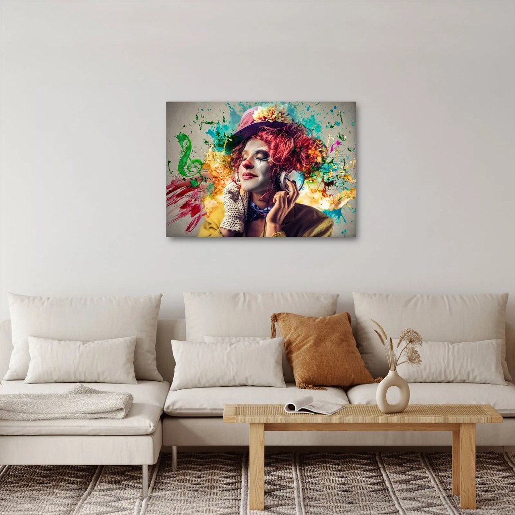 Obraz - Artystka ze słuchawkami (70x50 cm)
