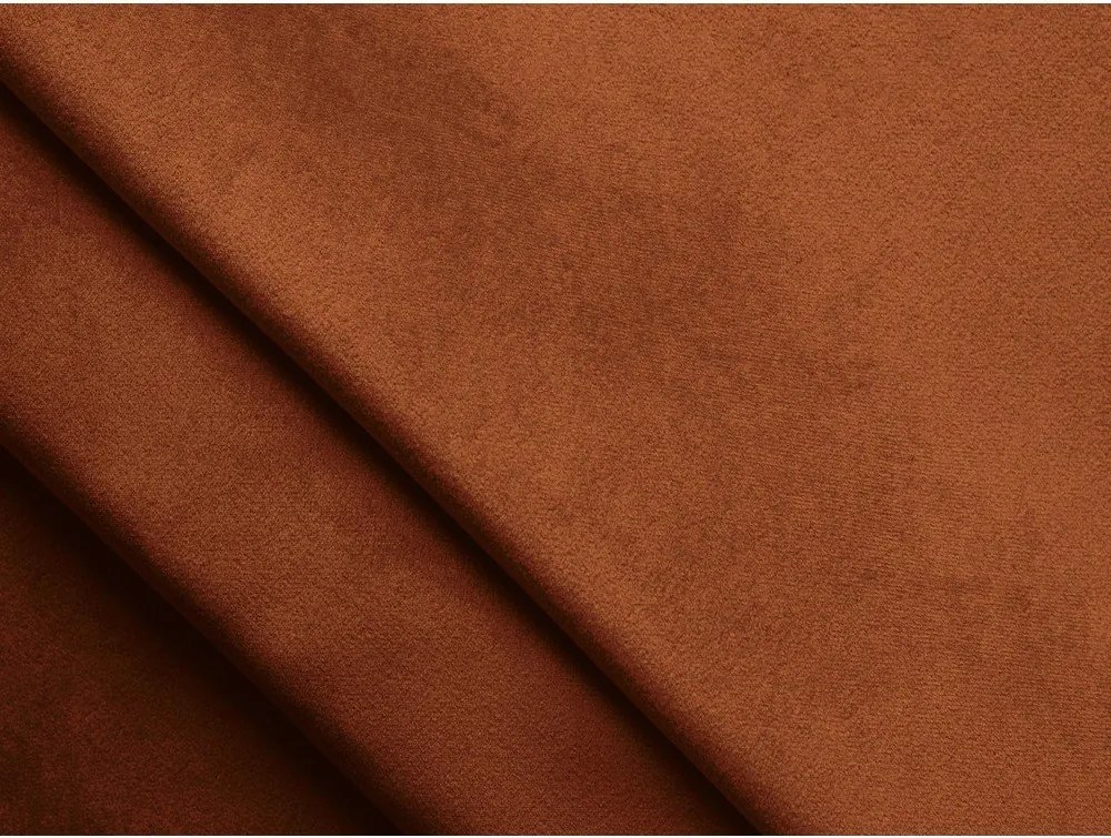 Tapicerowane łóżko dwuosobowe ze schowkiem ze stelażem 180x200 cm w kolorze terakoty Lemi – Makamii