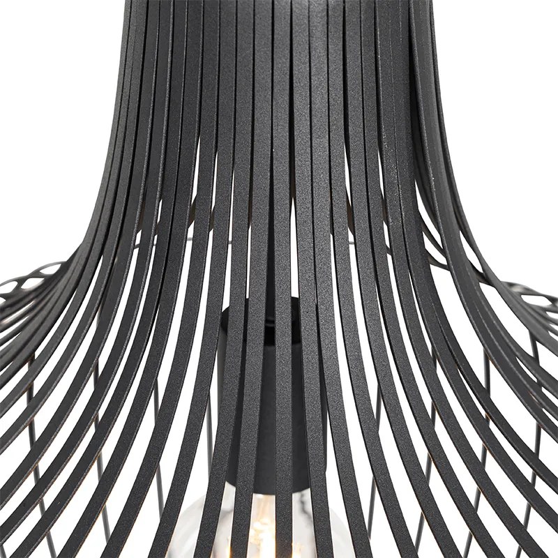 Nowoczesna lampa wisząca czarna 48 cm - Saffira Nowoczesny Oswietlenie wewnetrzne
