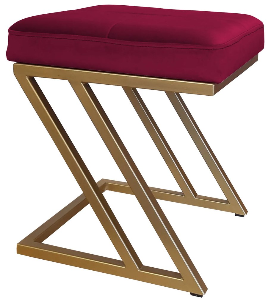 Pufa ZETA LOFT taboret podnóżek podstawa złota MG31