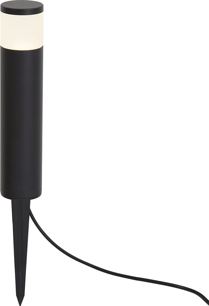 Nowoczesna zewnętrzna lampa pachołkowa 12V czarna z LED IP65 - Voltaire Palo