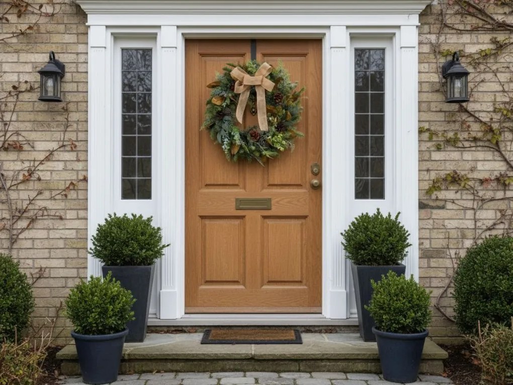 Świąteczny wieniec na drzwi WINTER GREEN Ø 45 cm