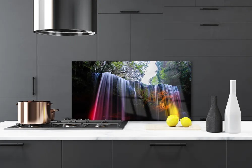 Szkło Dekoracyjne do Kuchni Dziki Wodospad Górski