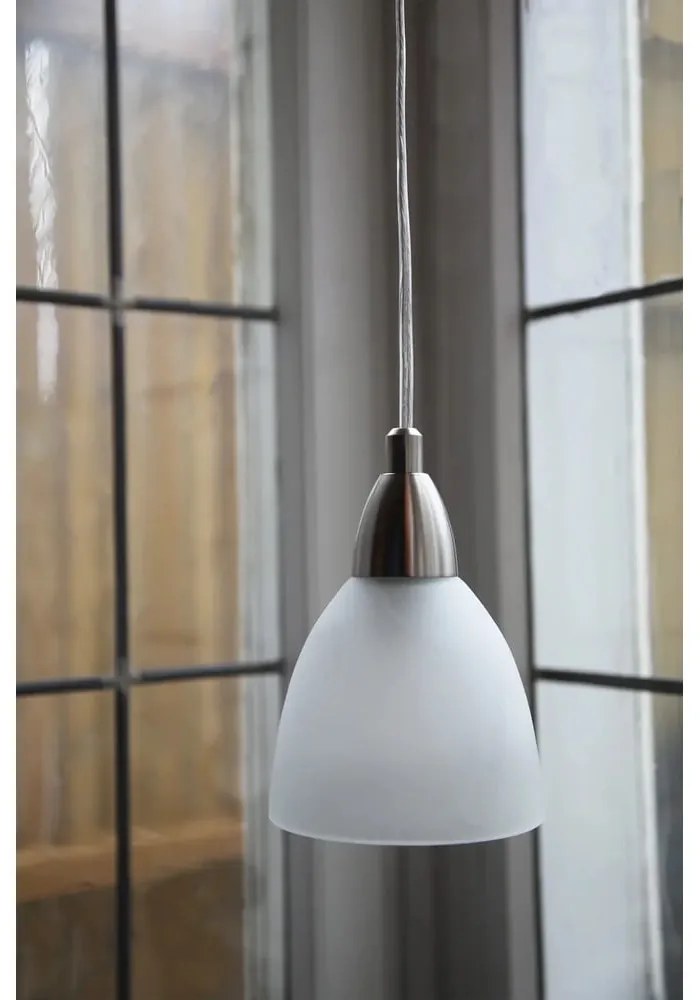 Lampa wisząca w kolorze srebra ze szklanym kloszem ø 11 cm Line – Markslöjd