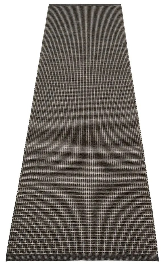 Antracytowy chodnik odpowiedni na zewnątrz 70x300 cm Emm Black Linen – Pappelina