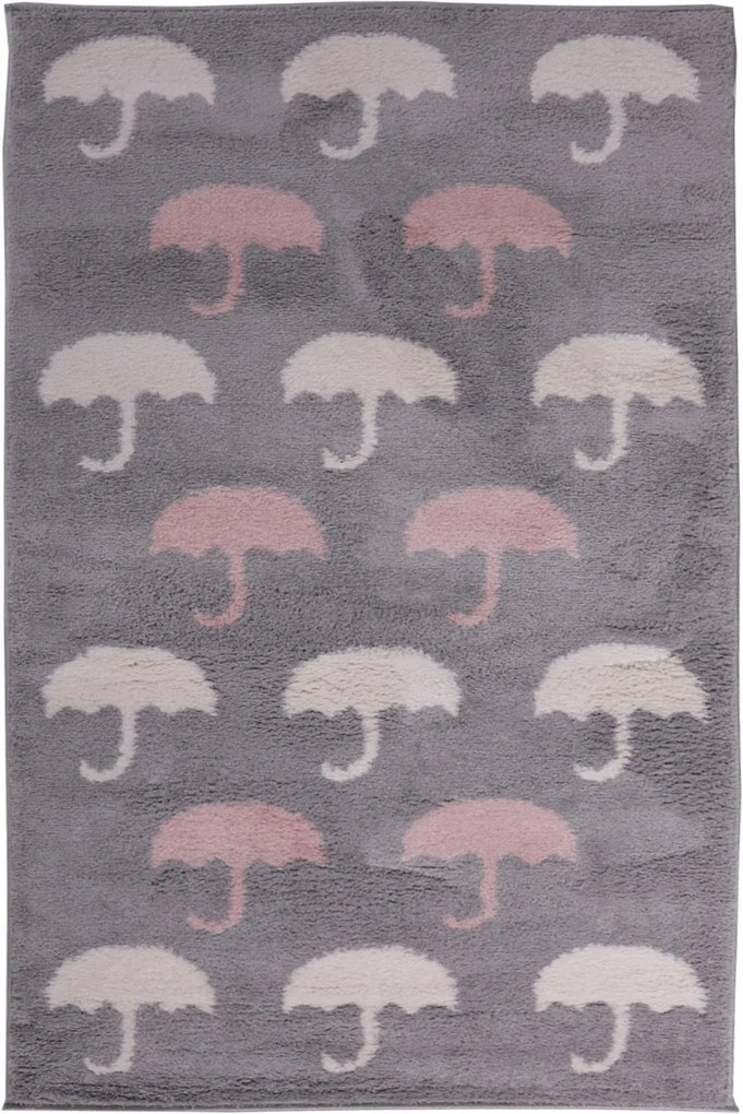 Dywan Merlin Białe i różowe parasolki 120x160 Prostokąt