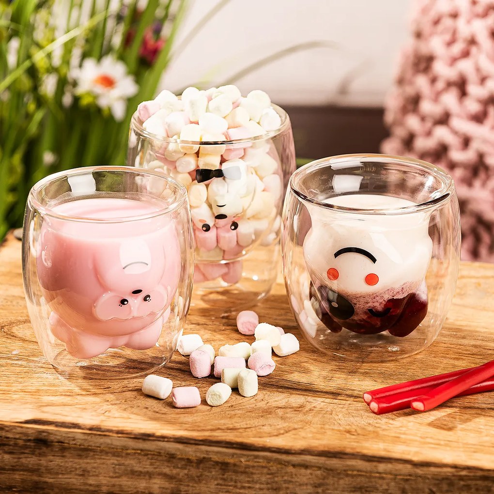 4Home Szklanka termiczna Hot&Cool Happy Cow 210 ml, 2 szt.