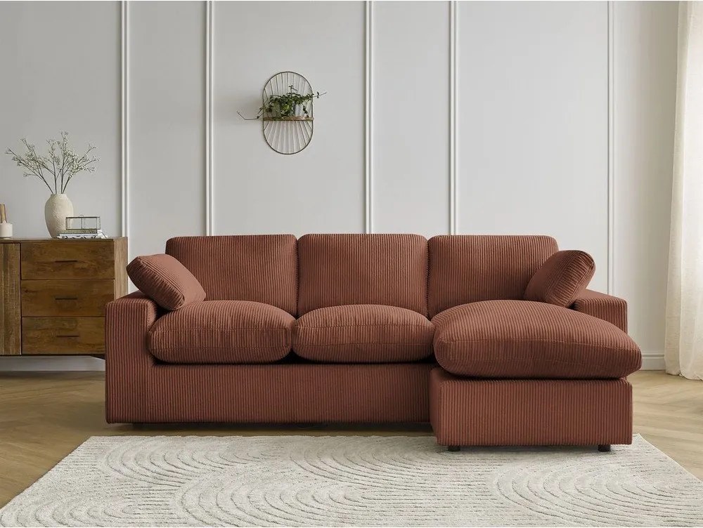 Pomarańczowy sztruksowy narożnik Belair – Bobochic Paris