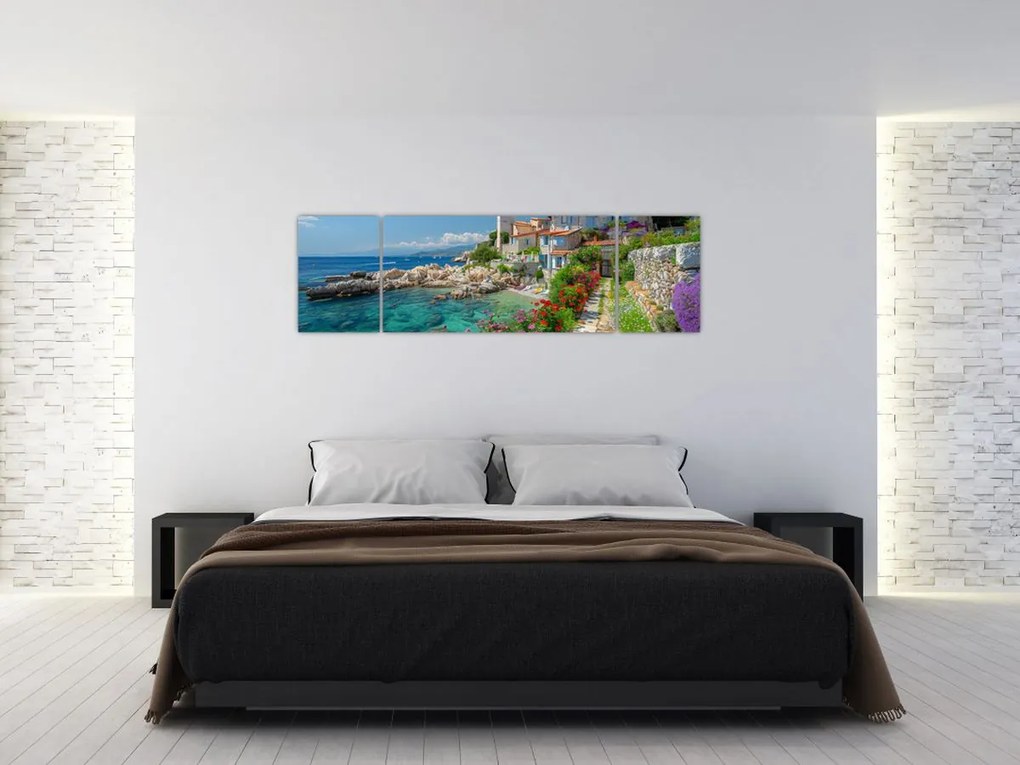 Obraz - Malownicza nadmorska wioska (170x50 cm)