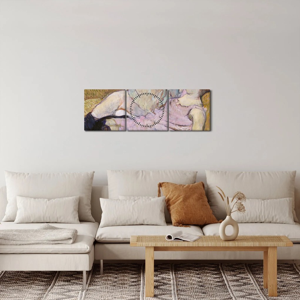Obraz - Henri de Toulouse-Lautrec, The Sofa, reprodukcje (z zegarem) (90x30 cm)