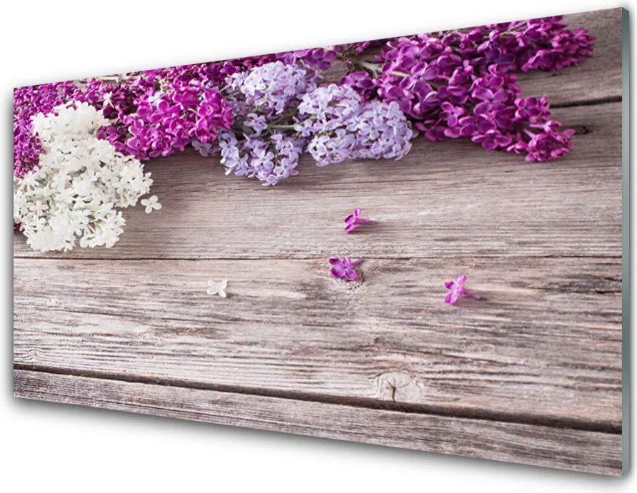 Panel Szklany do Kuchni Wyrafinowane Płatki Kwiatowe