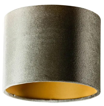 Abażur welurowy zielony ze złotym wnętrzem 18/18/14