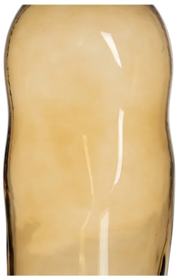 Szklany wazon w kolorze ochry (wysokość 35 cm) Amber – Ixia