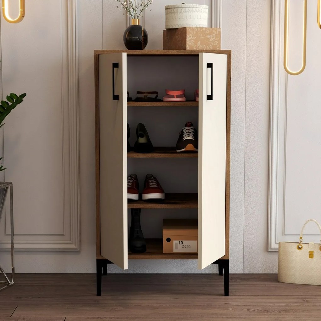 Szafka na buty Prag Walnut and Cream