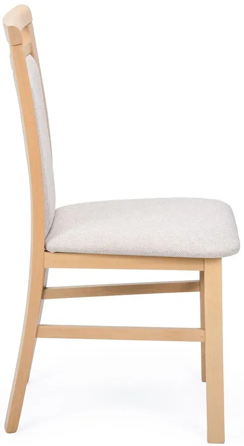 Drewniane krzesło w stylu klasycznym dąb artisan + beżowy H2-R85