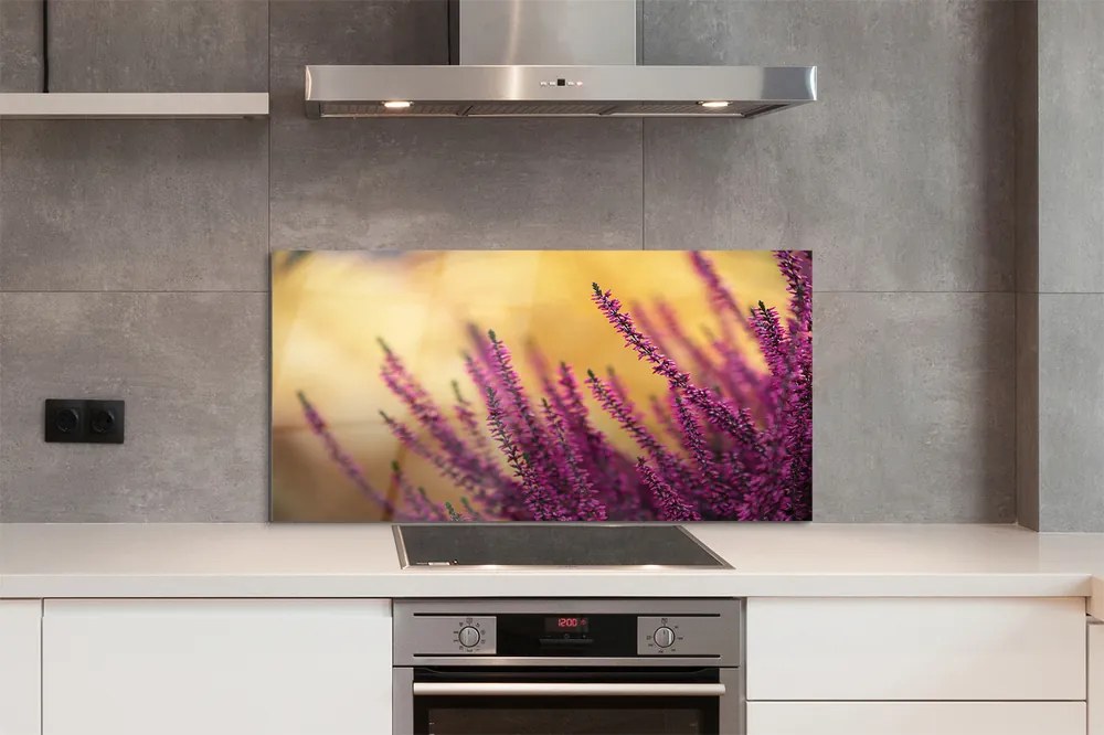 Szklany Panel Świeże Kwiaty Ogrodowe