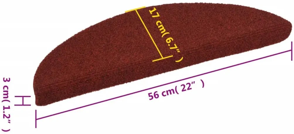 5 sztuk czerwonych nakładek na schody B5-W51