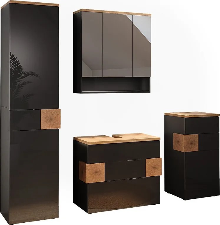 Zestaw mebli łazienkowych antracyt 70x37x64.5 eden
