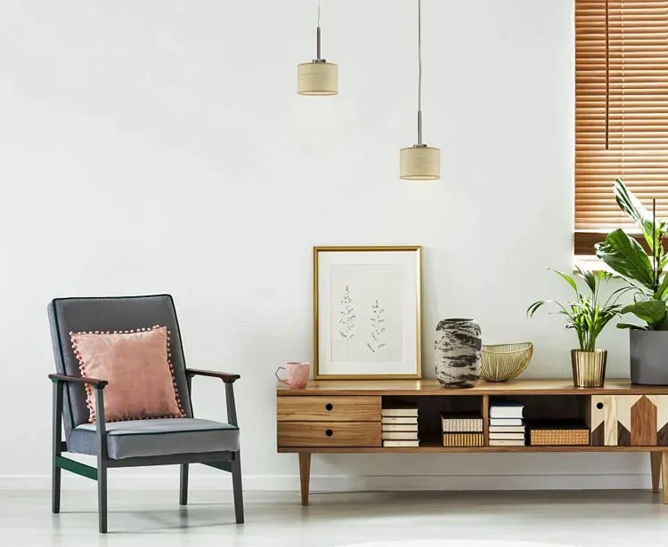 Lampa wisząca w stylu boho na srebrnym stelażu H5-S54