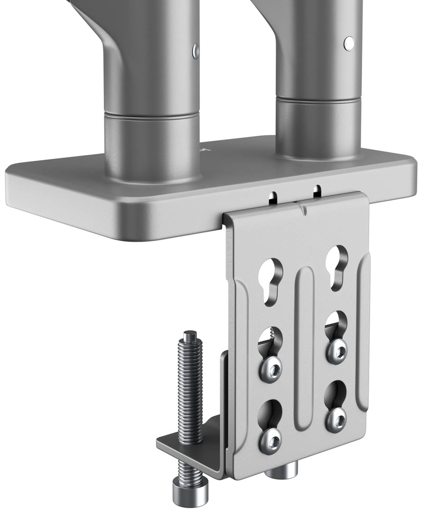 Metalowy uchwyt na dwa monitory JAKE, szary