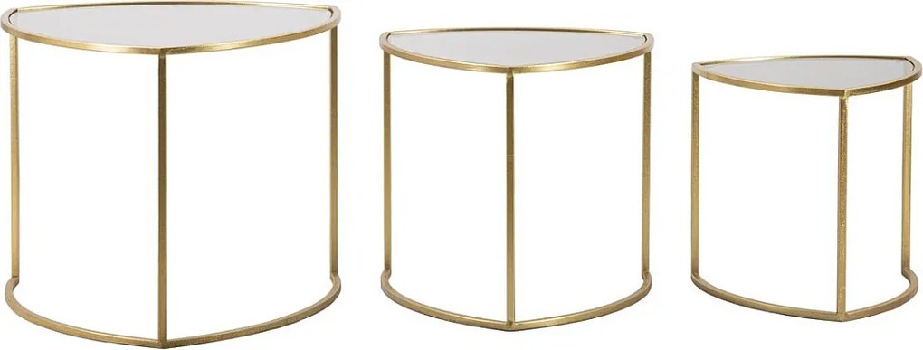 Zestaw Stolików Pomocniczych VKH553, Złoto, 60x60x50 cm, Kendra Home